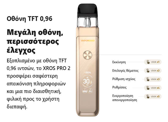 Vaporesso Kit XROS Pro 2 2000mah TPD slider12
