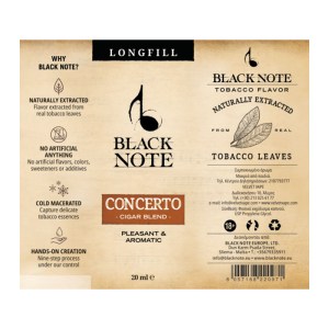 Black Note Concerto 20ml to 60ml Flavor Shot Υγρό Αναπλήρωσης για ηλεκτρονικό τσιγάρο