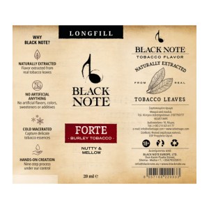 Black Note Forte 20ml to 60ml Flavor Shot Υγρό Αναπλήρωσης για ηλεκτρονικό τσιγάρο