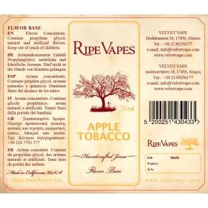 Ripe Vapes Apple Tobacco 20ml to 60ml Flavor