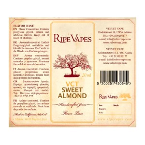 Ripe Vapes VCT Sweet Almond 20ml to 60ml Flavor