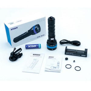 XTAR D06 Καταδυτικός Φακός LED φωτεινότητας 1600lm Full Set