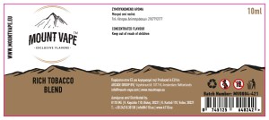 MOUNT VAPE RICH TOBACCO BLEND 10ML 30ML FLAVORSHOT